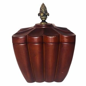 Vintage Bombay Wood jewelry Music Box Square